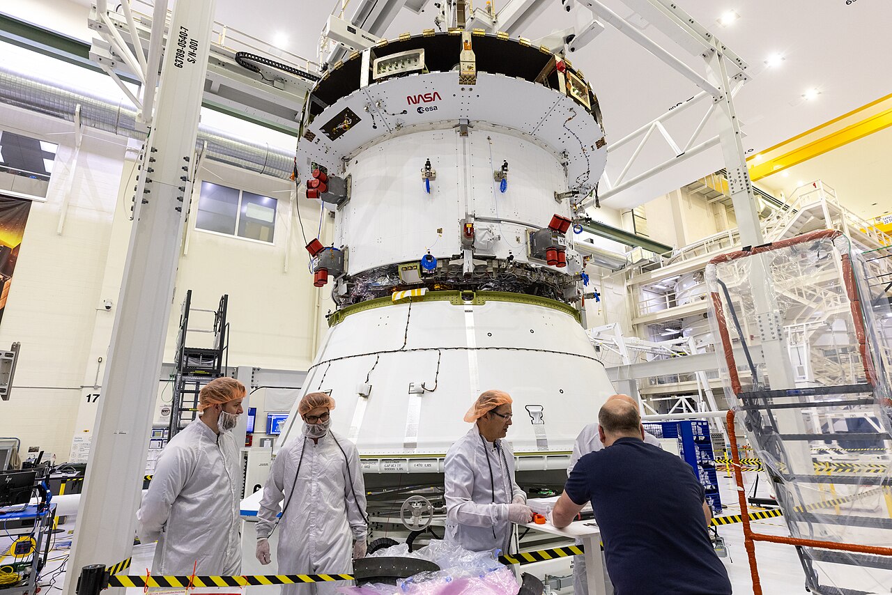 Orion spacecraft in deep space